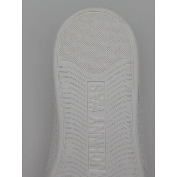 JOHNNY WAS Maisie White Leather Tropical Tiger Embroidered Sneakers ~ Womens 7.5 - Picture 9 of 13